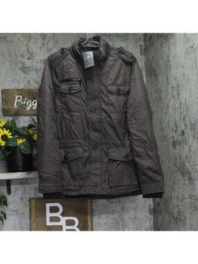 NWT LTB Jeans Mens Quilted Water Resistant Parka Insulated Rain Jacket Brown L